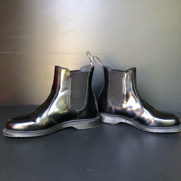 Dr. Martens Women's Black Patent Chelsea Ankle Boots - Picture 3 of 9